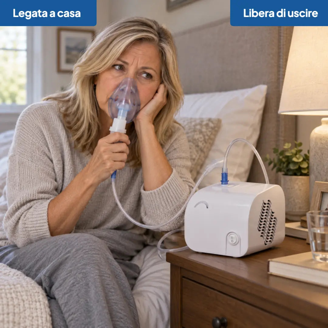 Legata a casa: aerosol tradizionale a compressore