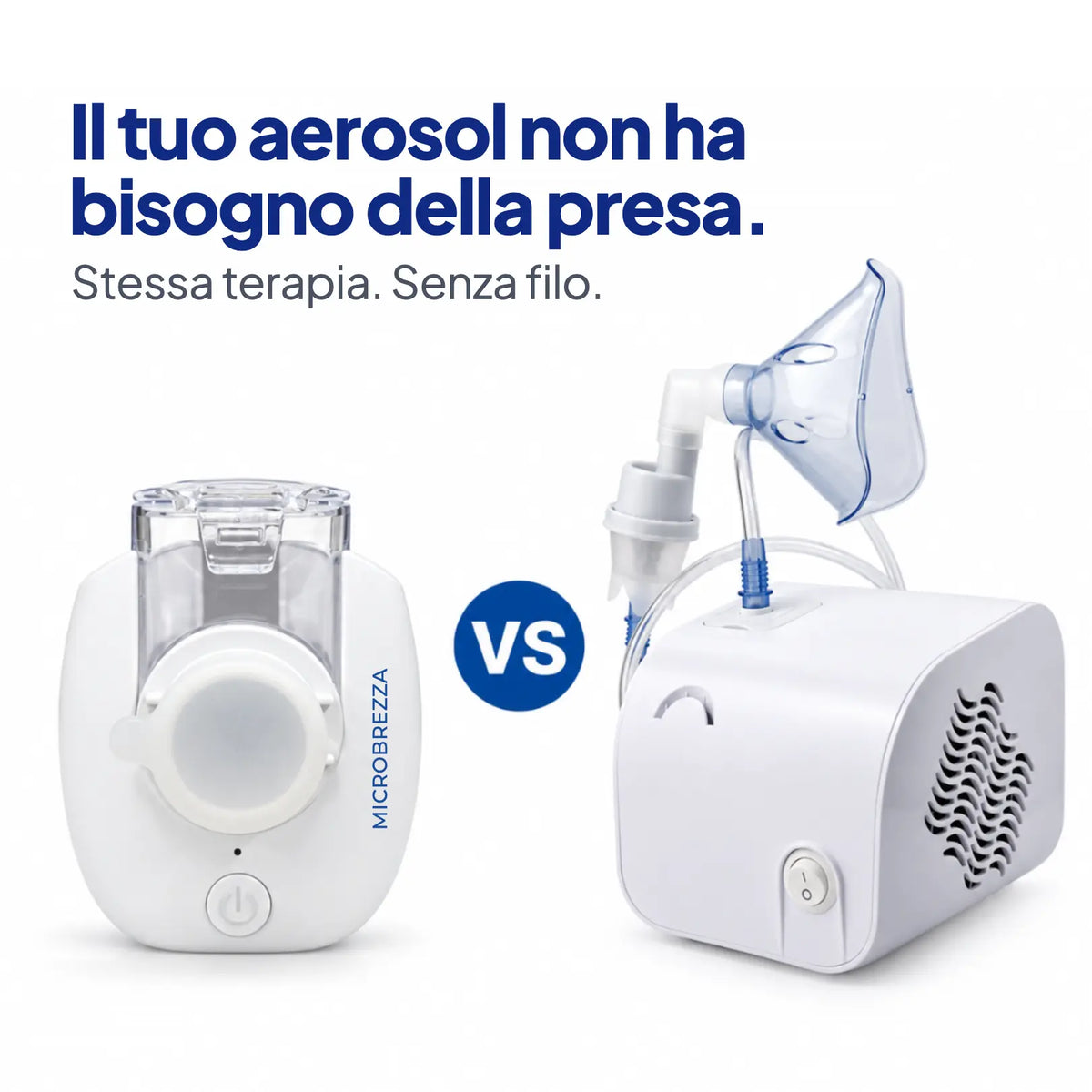 MicroBrezza a confronto con un aerosol tradizionale a compressore