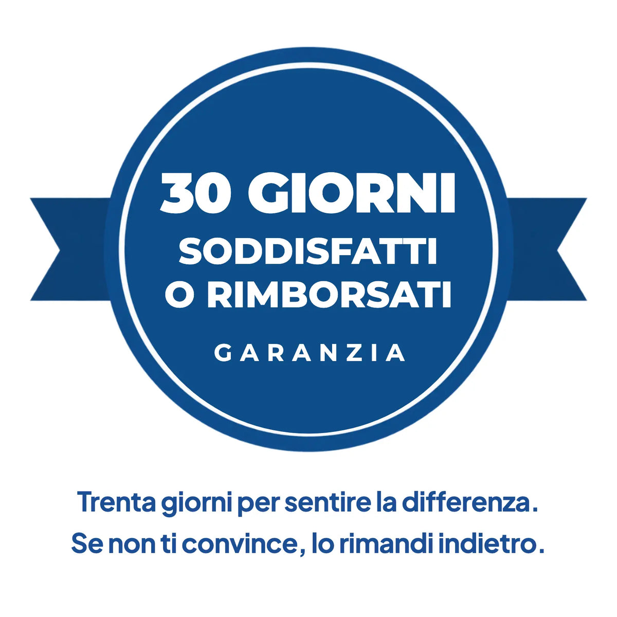 Garanzia 30 giorni soddisfatti o rimborsati